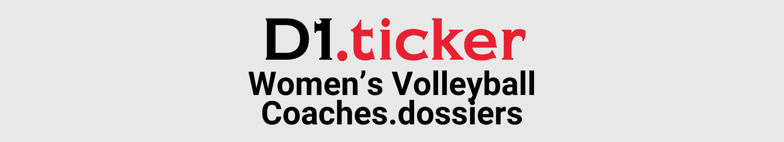 D1Ticker Women's Volleyball Coach Dossiers logo