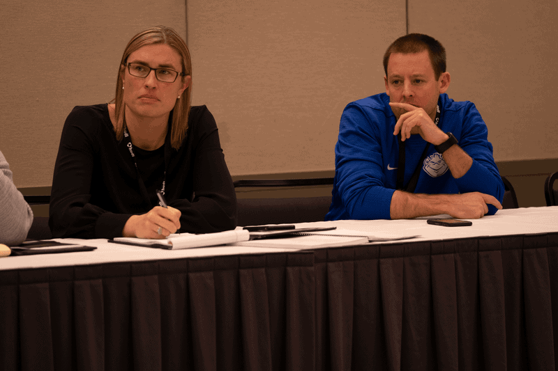 AVCA Committee members sharing feedback at the AVCA Convention