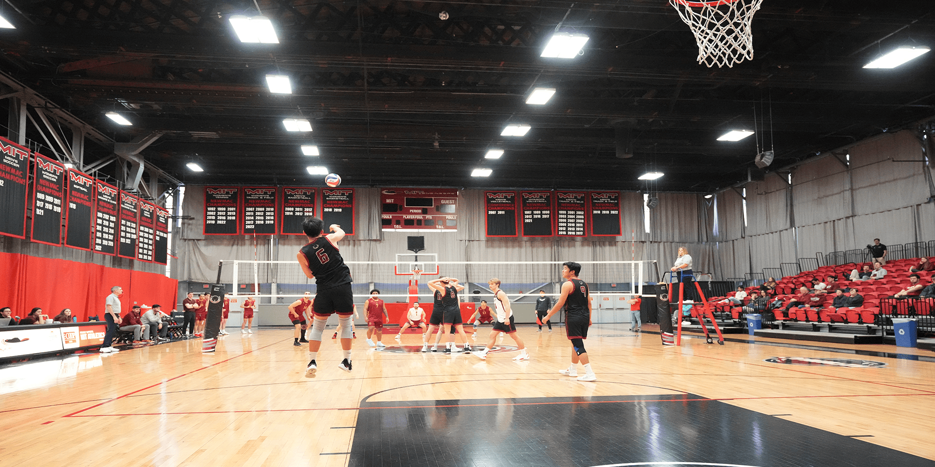 M52 Division III men's volleyball match